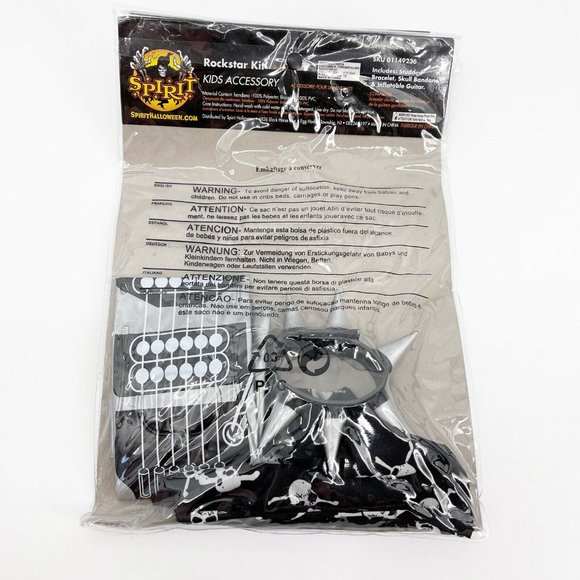 Spirit Halloween Child Unisex Super Skins Costume Rockstar Kit Guitar Bracelet - Picture 3 of 8